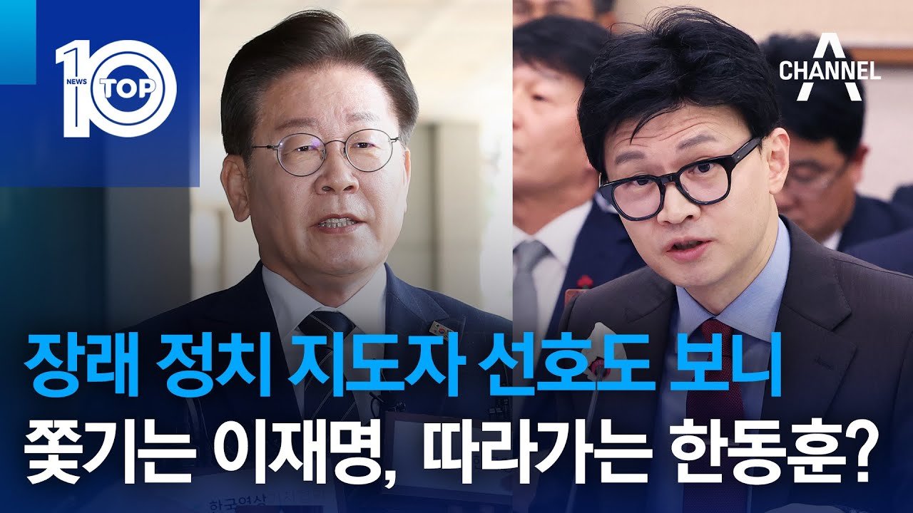 이재명의 상승세와 한동훈의 하락세